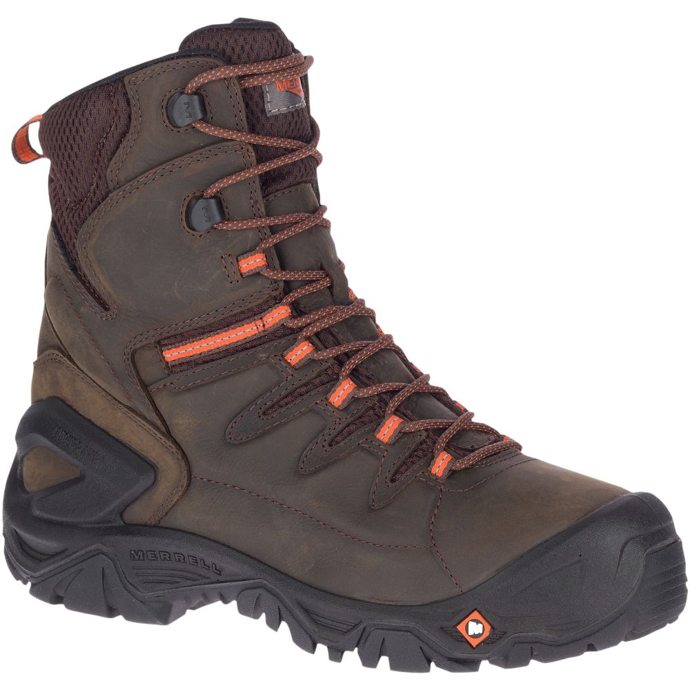 Merrel StrongfielLeathe 8" ThermWaterproo Com To Wor Boots Espresso