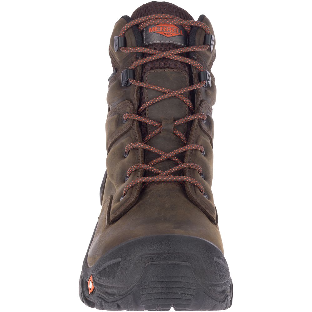 Merrel StrongfielLeathe 7&quotWaterproo Com To Wor Boots Espresso