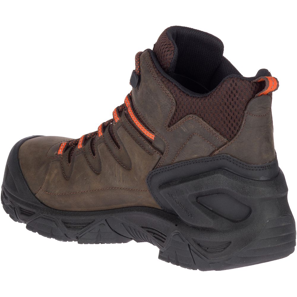 Merrel StrongfielLeathe 6&quotWaterproo Com To Wor Boots Espresso