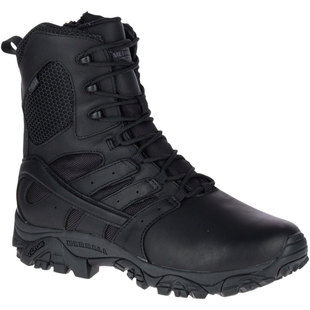 Merrel Moa 8" Tactica ResponsWaterproo Boots Wid Widt Black