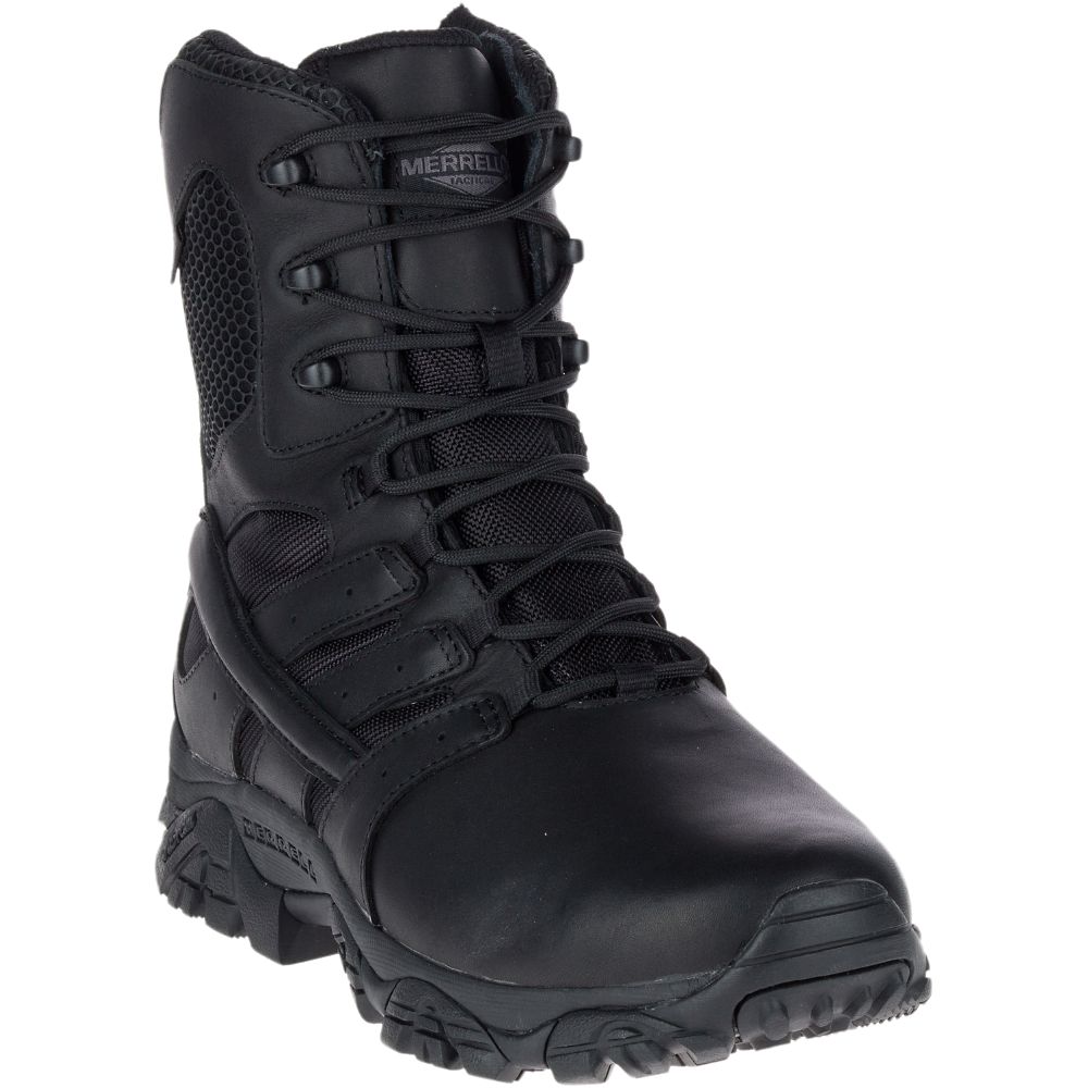 Merrel Moa 8" Tactica ResponsWaterproo Boots Wid Widt Black