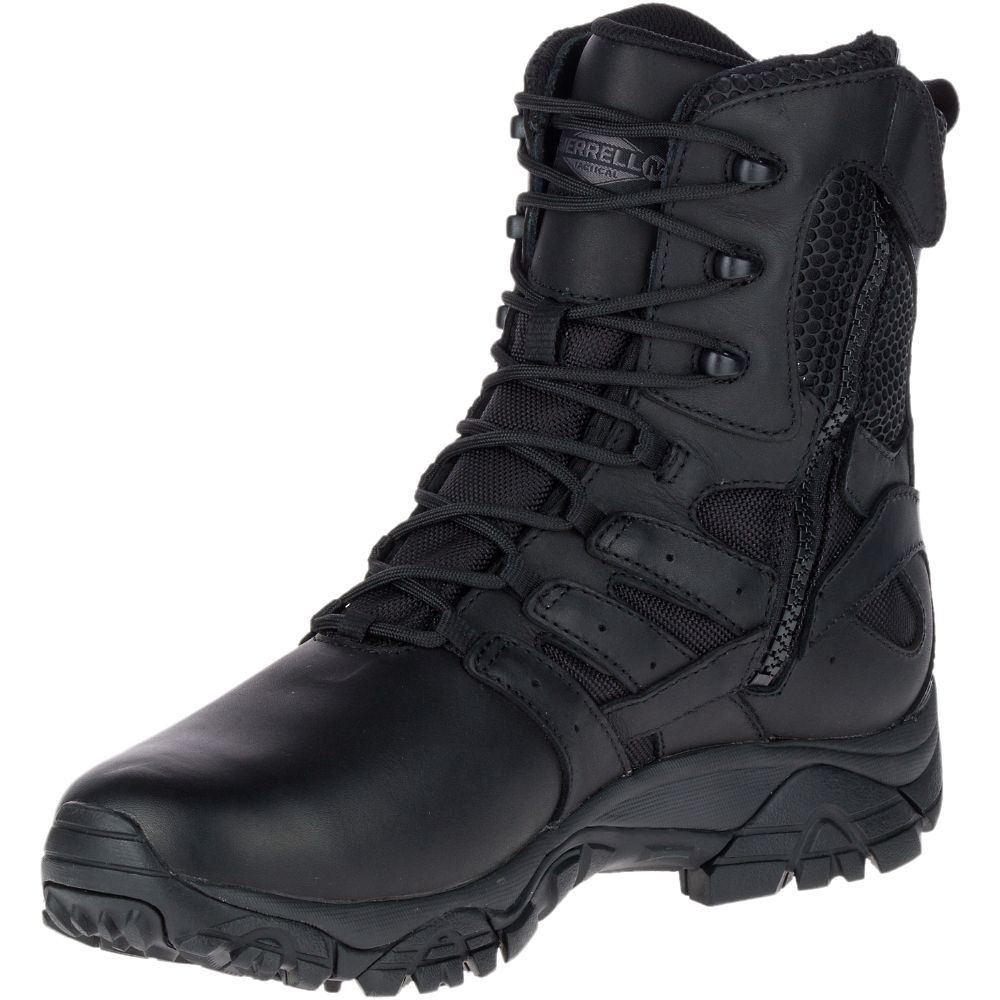 Merrel Moa 8" Tactica ResponsWaterproo Boots Wid Widt Black