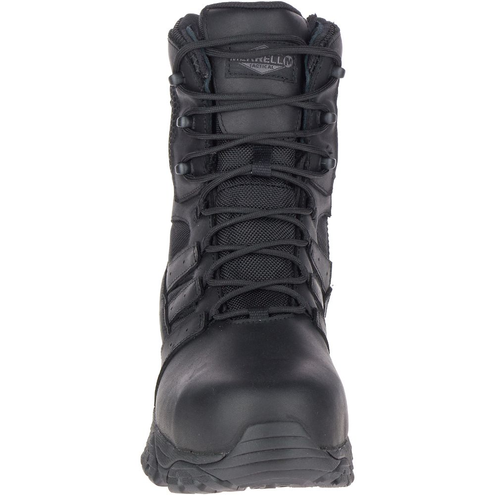 Merrel Moa 8" Tactica ResponsWaterproo Com To Wor Boots Black