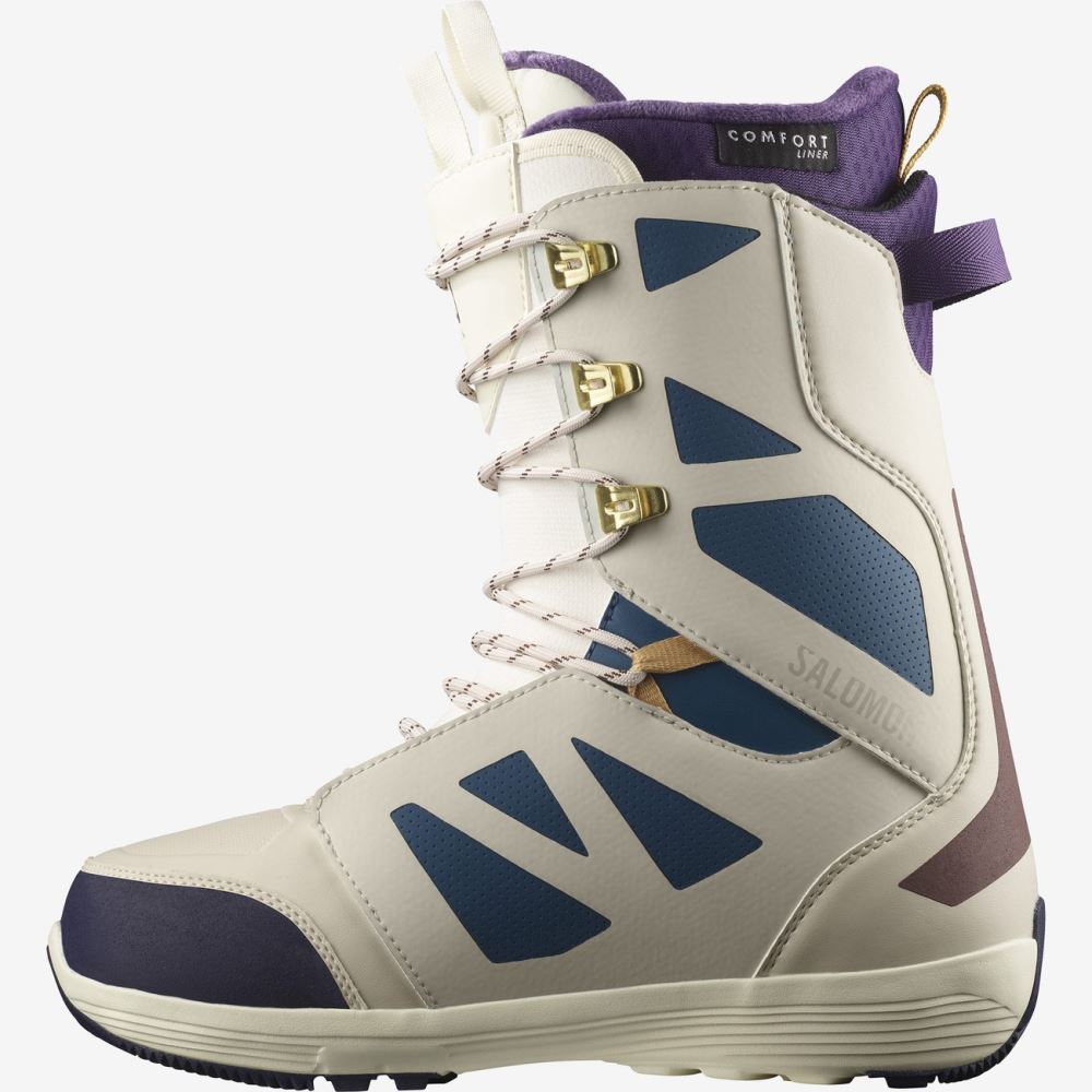 Salomon LAUNCH LACE SJ BOA TEAM - Vanilla Ice / Grape / Rainy Day