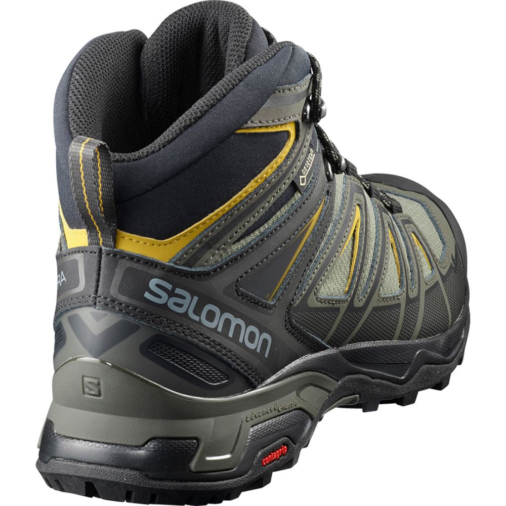 Salomon X Ultra 3 Wide Mid Gtx - Castor Gray/Black/Green Sulphur