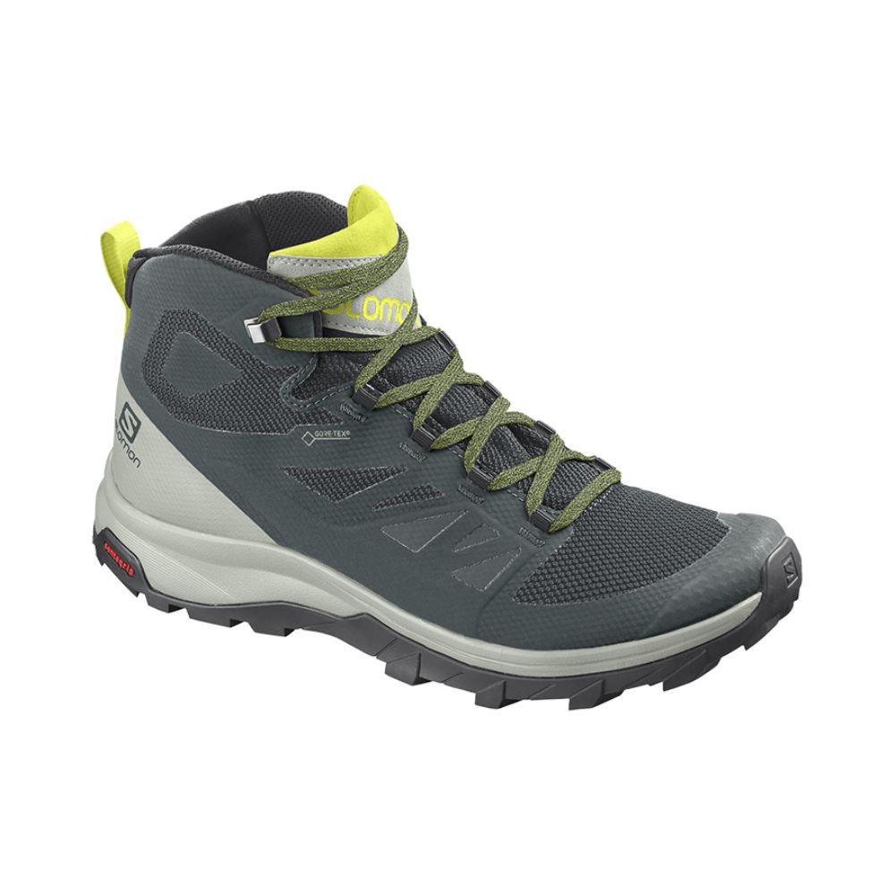 Salomon Outline Mid Gtx - Green Gables/Mineral Gray/Evening Primrose - Click Image to Close