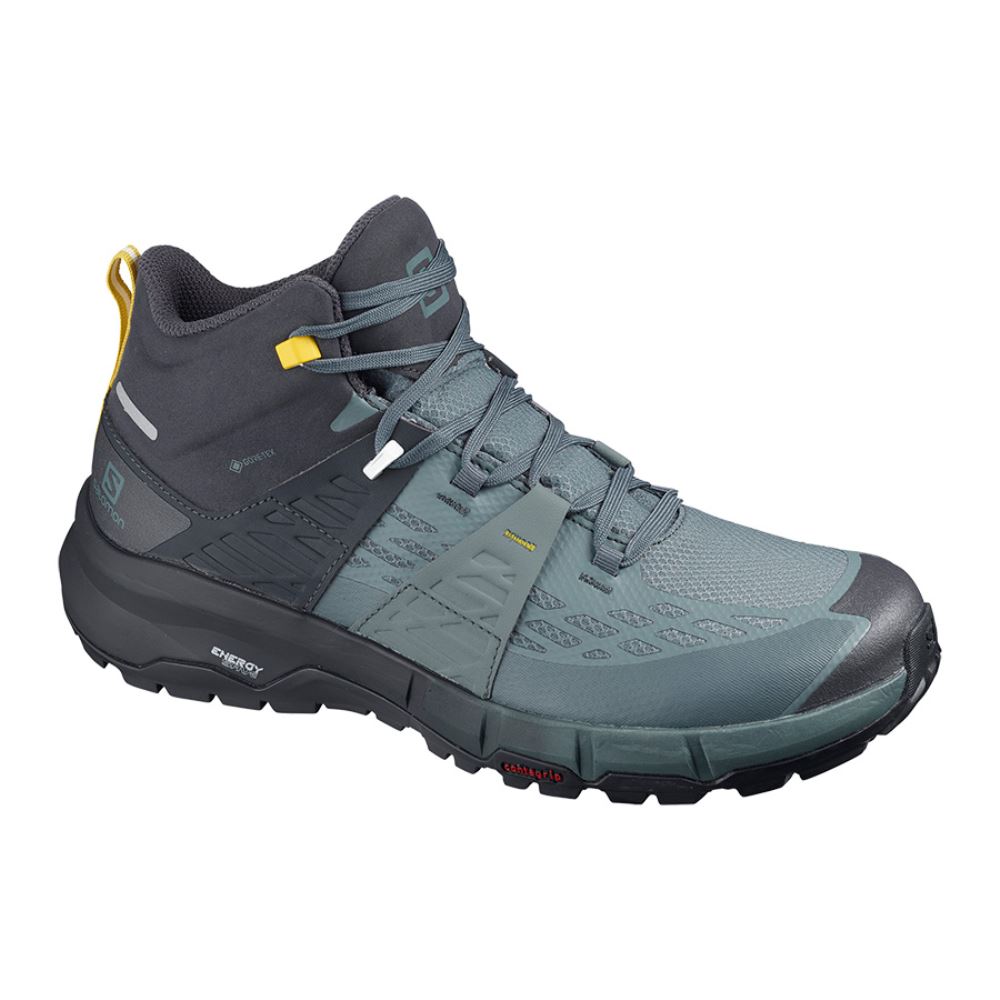 Salomon Odyssey Mid Gtx - Ebony/Stormy Weather/Sulphur - Click Image to Close