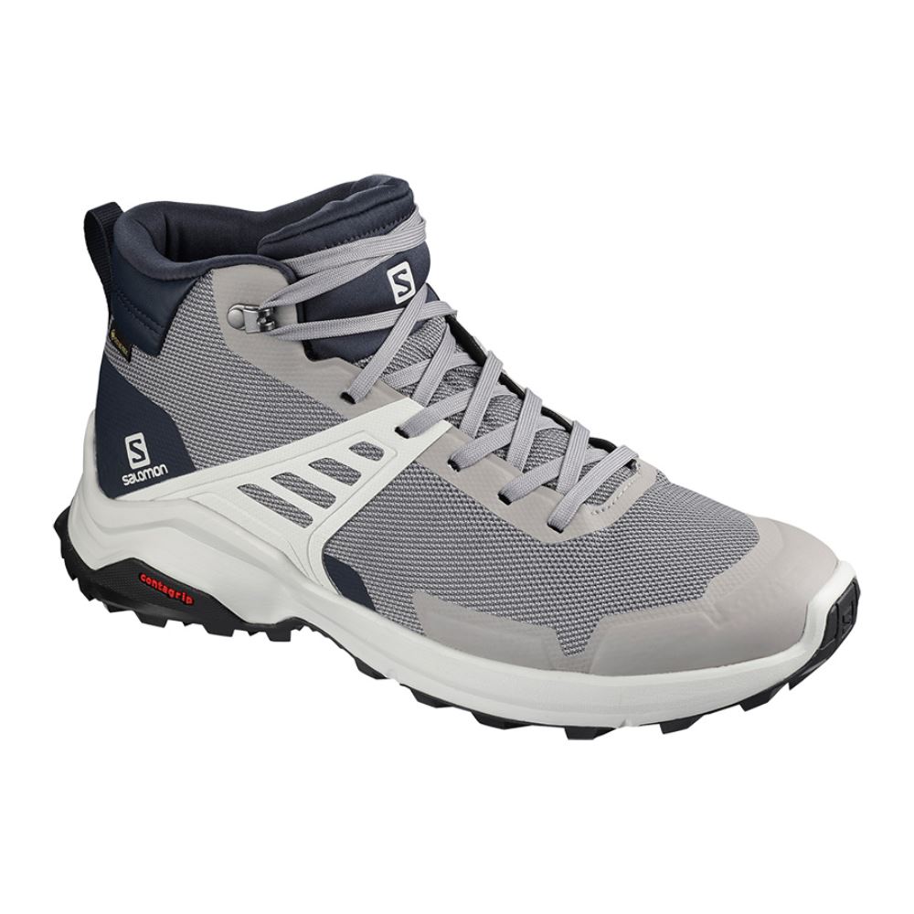 Salomon X Raise Mid Gtx - Frost Gray/Lunar Rock/Navy Blazer - Click Image to Close