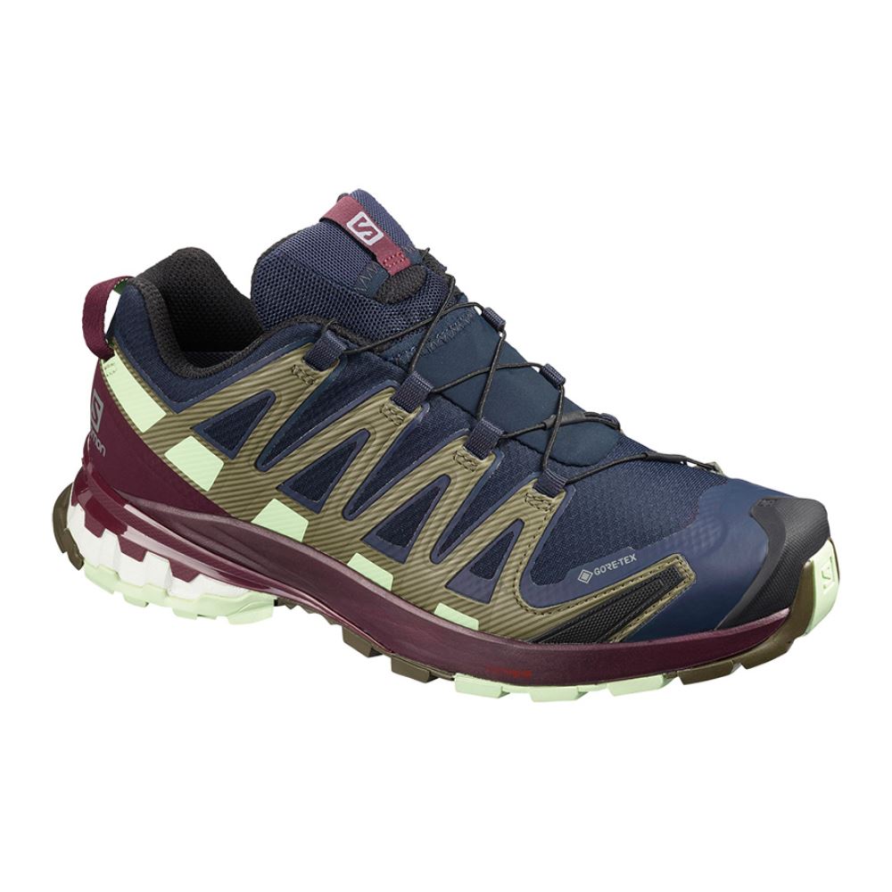 Salomon Xa Pro 3d V8 Gtx W - Navy Blazer/Wine Tasting/Patina Green