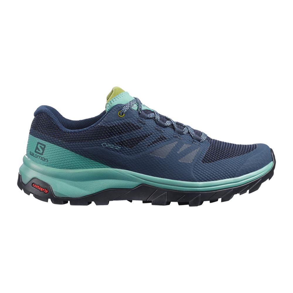 Salomon Outline Wide Gtx W - Trellis/Navy Blazer/Guacamole - Click Image to Close