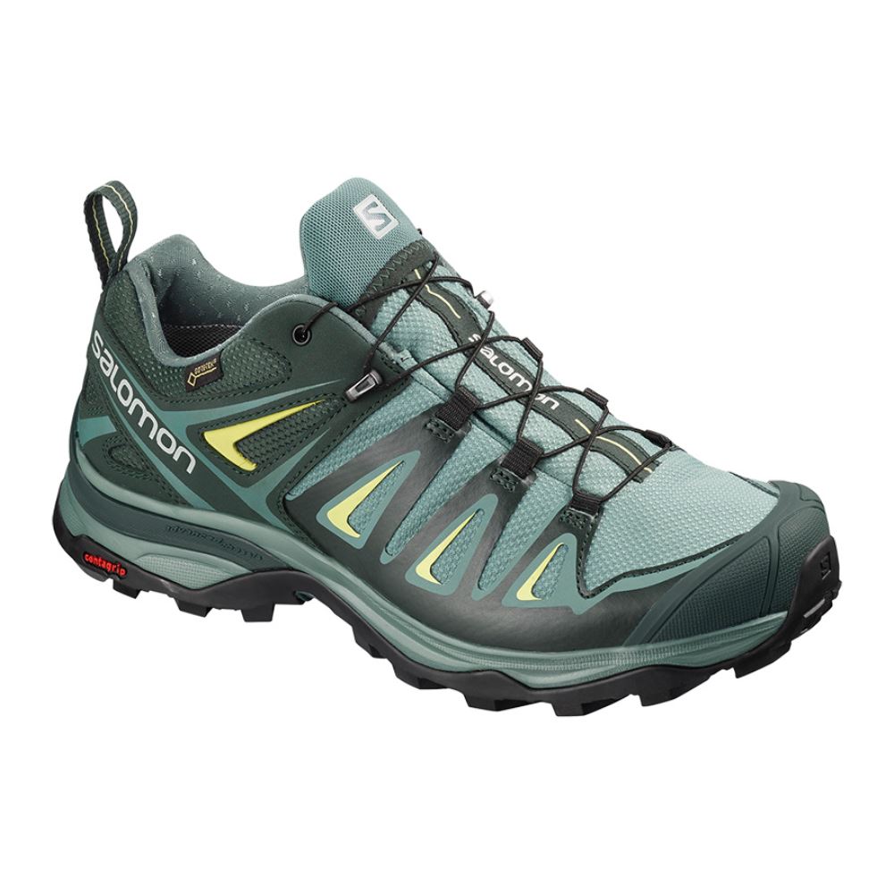 Salomon X Ultra 3 Wide Gtx W - Artic/Darkest Spruce/Sunny Lime