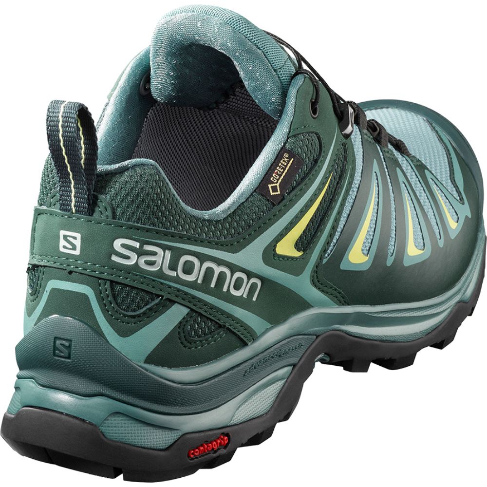 Salomon X Ultra 3 Wide Gtx W - Artic/Darkest Spruce/Sunny Lime