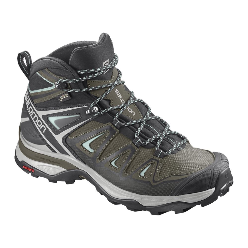 Salomon X Ultra 3 Mid Gtx W - Olive Night/Black/Icy Morn - Click Image to Close