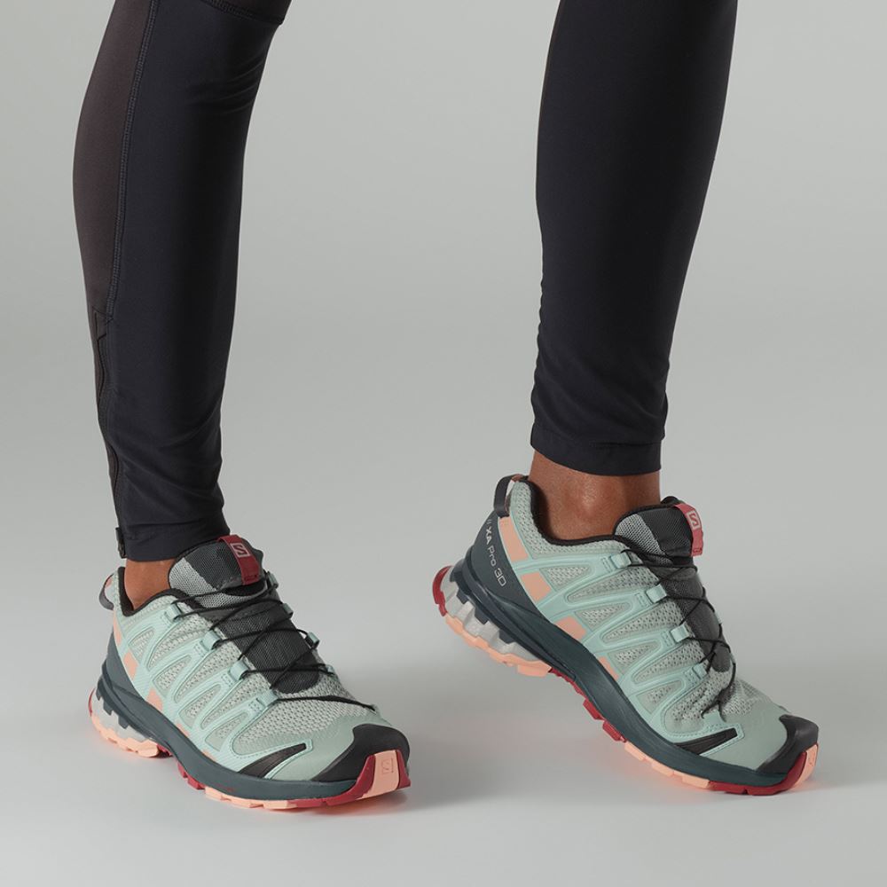 Salomon Xa Pro 3d V8 W - Aqua Gray/Urban Chic/Tropical Peach