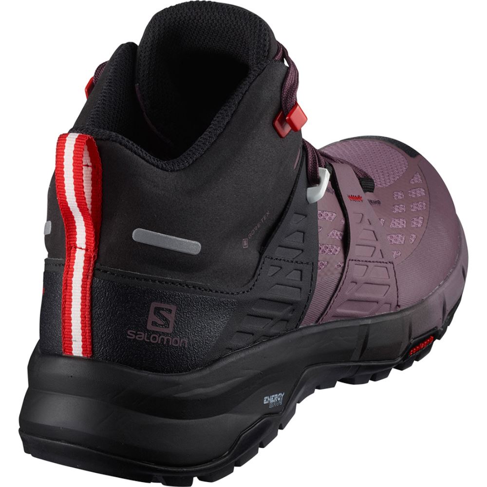 Salomon Odyssey Mid Gtx W - Black/Flint/High Risk Red