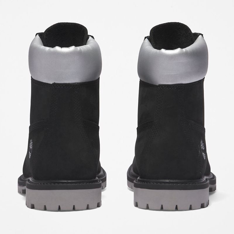 Timberland Heritage 6 Inch Boot for Women in Black/Silver