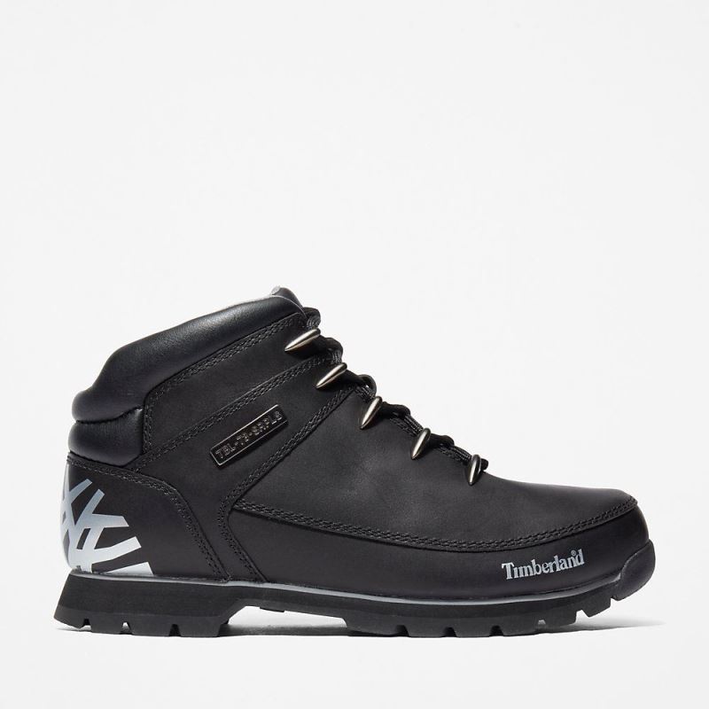 Timberland Euro Sprint Hiker for Men in Black Full-grain