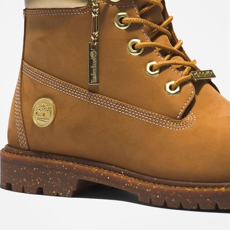 Timberland Heritage 6 Inch Boot for Women in Yellow/Gold