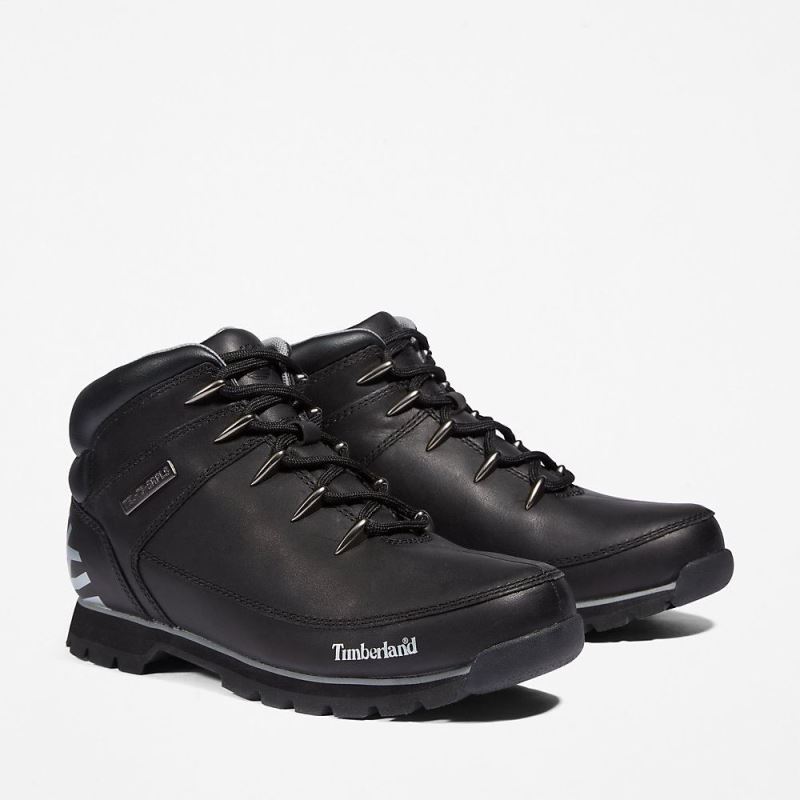 Timberland Euro Sprint Hiker for Men in Black Full-grain