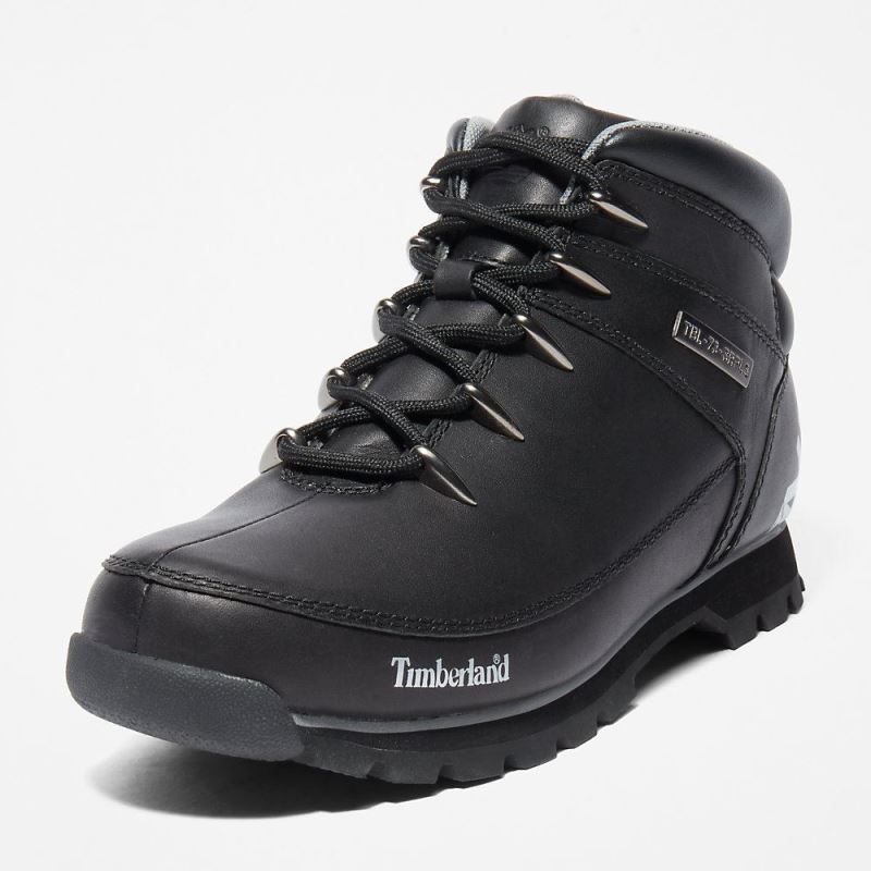 Timberland Euro Sprint Hiker for Men in Black Full-grain