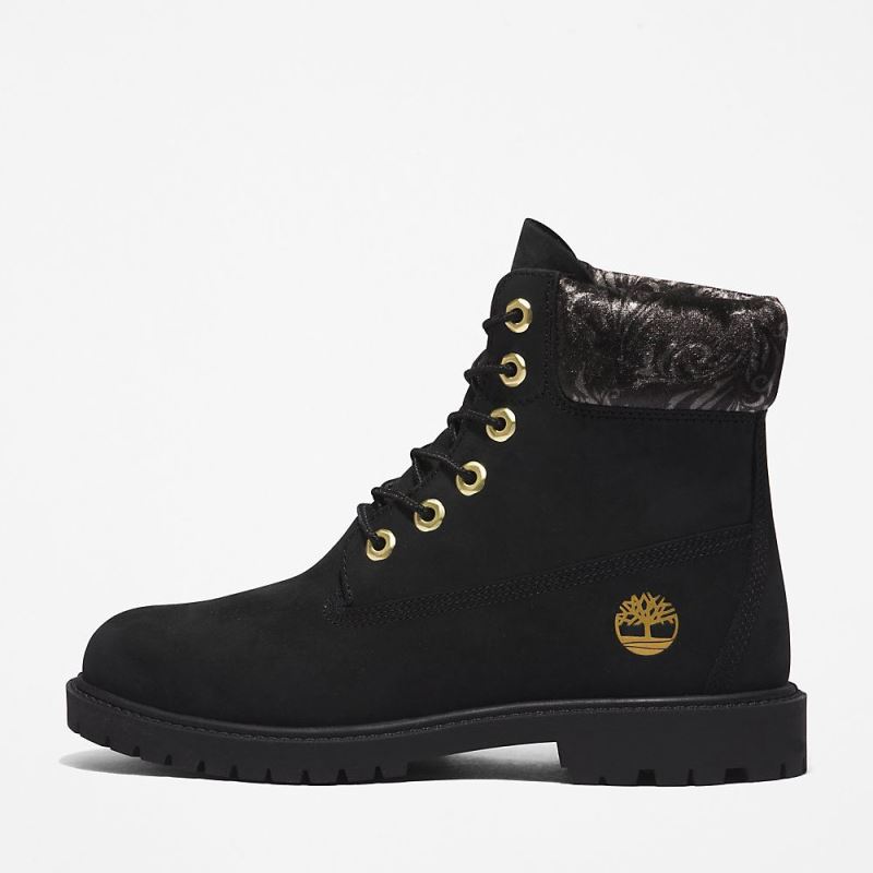 Timberland Heritage 6 Inch Boot for Women in Black