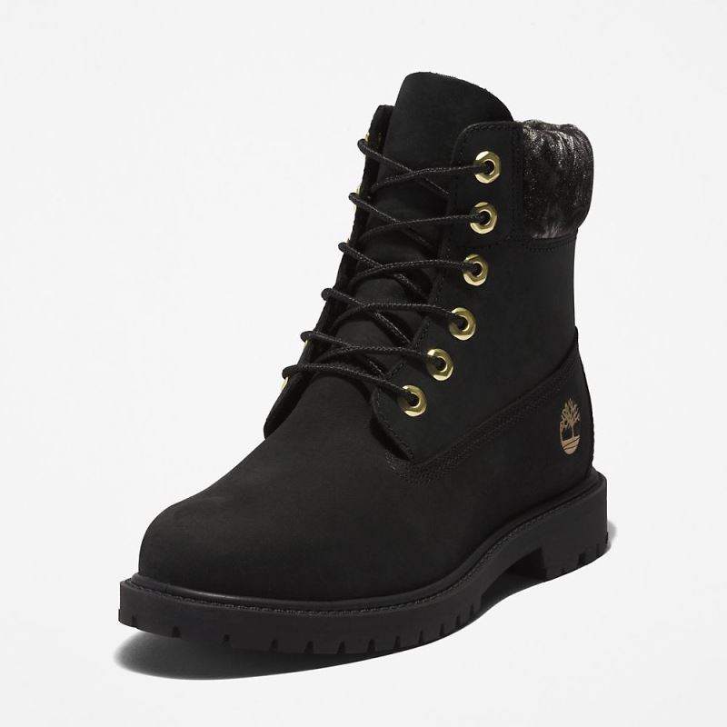 Timberland Heritage 6 Inch Boot for Women in Black