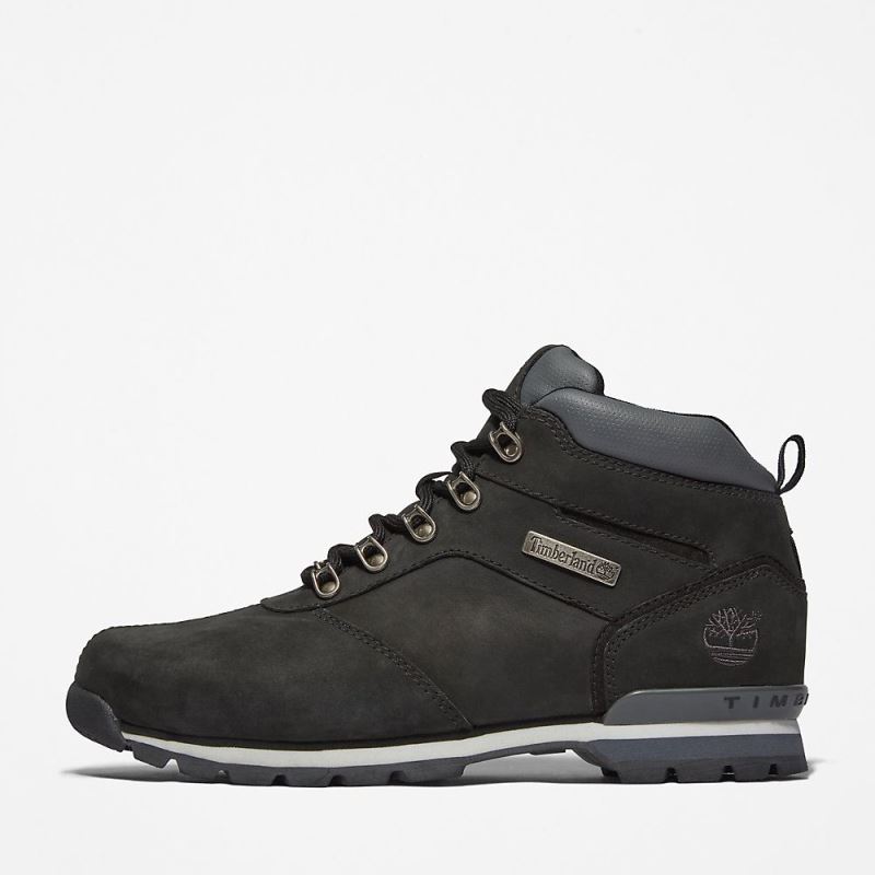 Timberland Splitrock Nubuck Mid Hiker for Men in Black/Silver