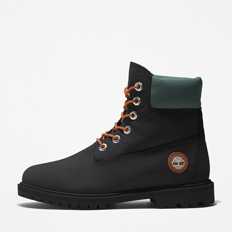 Timberland Heritage 6 Inch Boot for Women in Black/Green