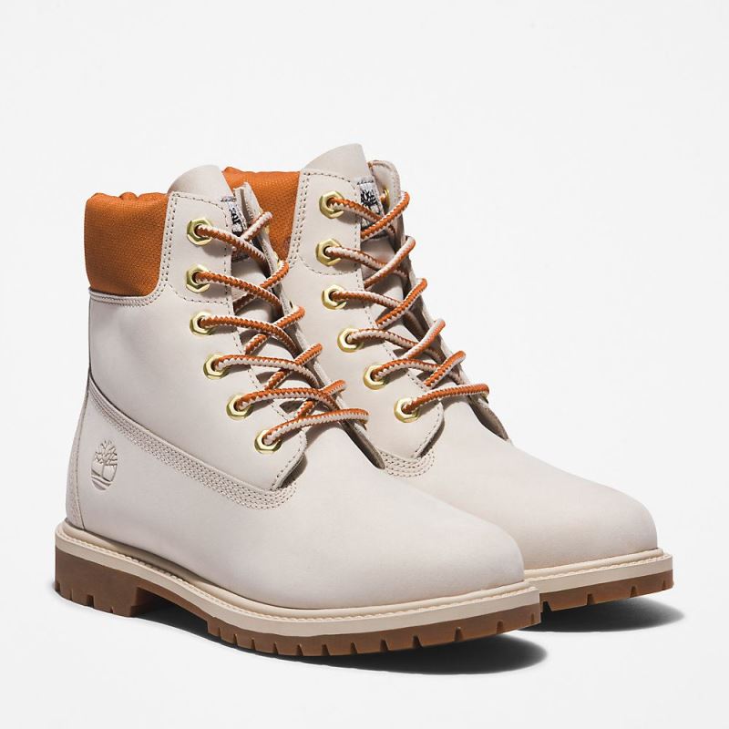 Timberland Heritage 6 Inch Boot for Women in White