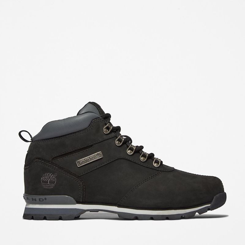 Timberland Splitrock Nubuck Mid Hiker for Men in Black/Silver