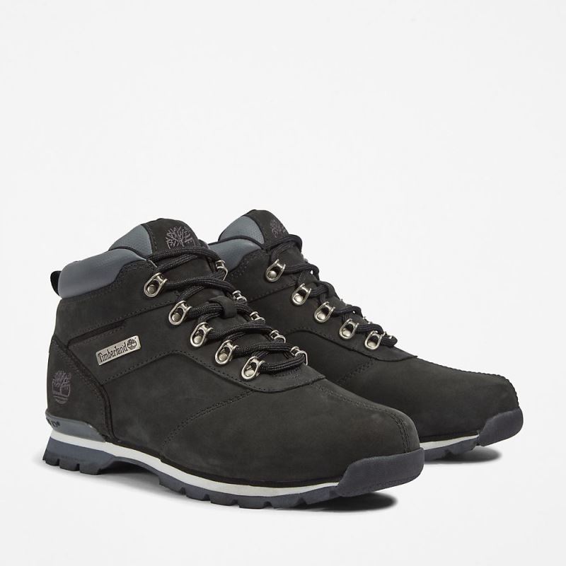 Timberland Splitrock Nubuck Mid Hiker for Men in Black/Silver