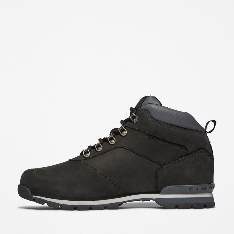 Timberland Splitrock Nubuck Mid Hiker for Men in Black/Silver