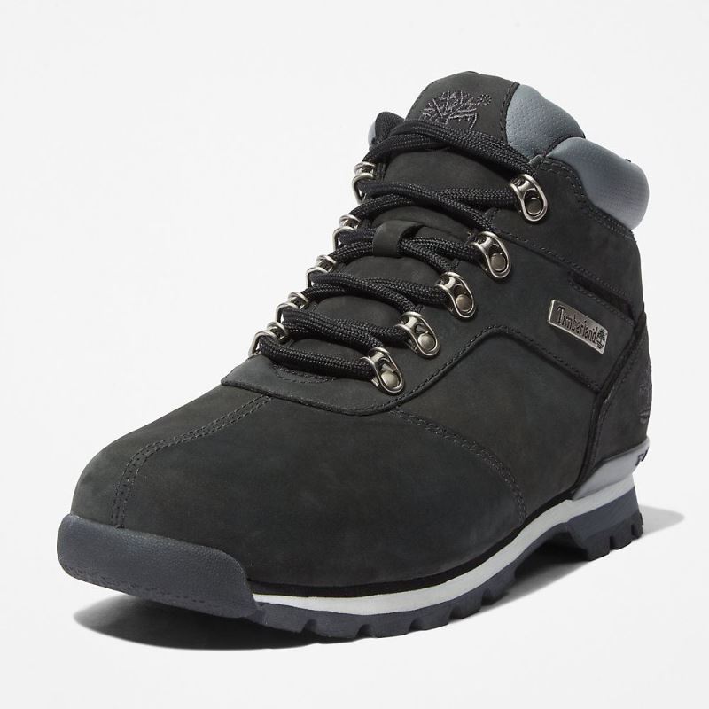 Timberland Splitrock Nubuck Mid Hiker for Men in Black/Silver