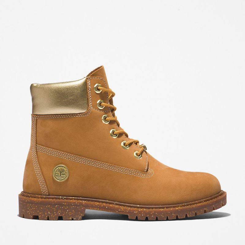 Timberland Heritage 6 Inch Boot for Women in Yellow/Gold