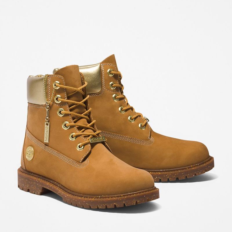 Timberland Heritage 6 Inch Boot for Women in Yellow/Gold