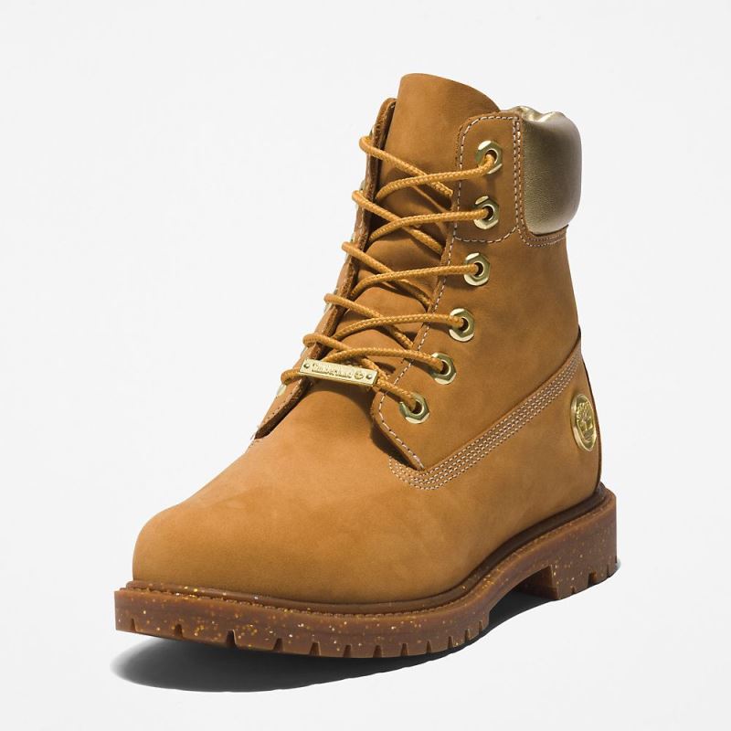 Timberland Heritage 6 Inch Boot for Women in Yellow/Gold