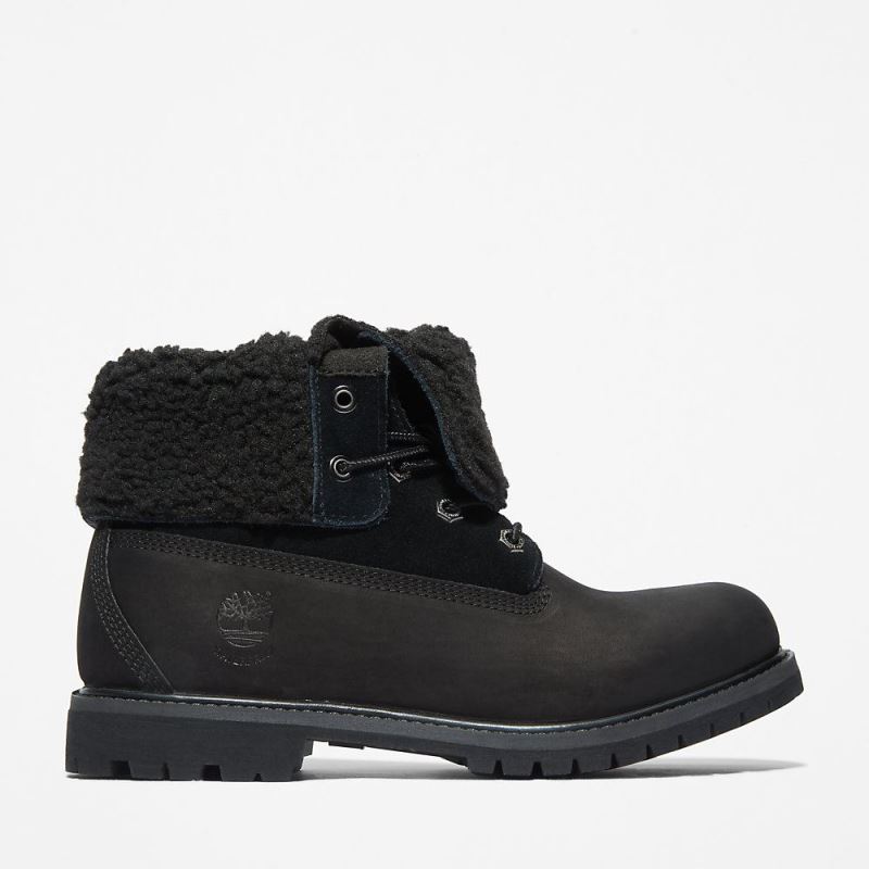 Timberland Authentic Fold-over Boot for Women in Black