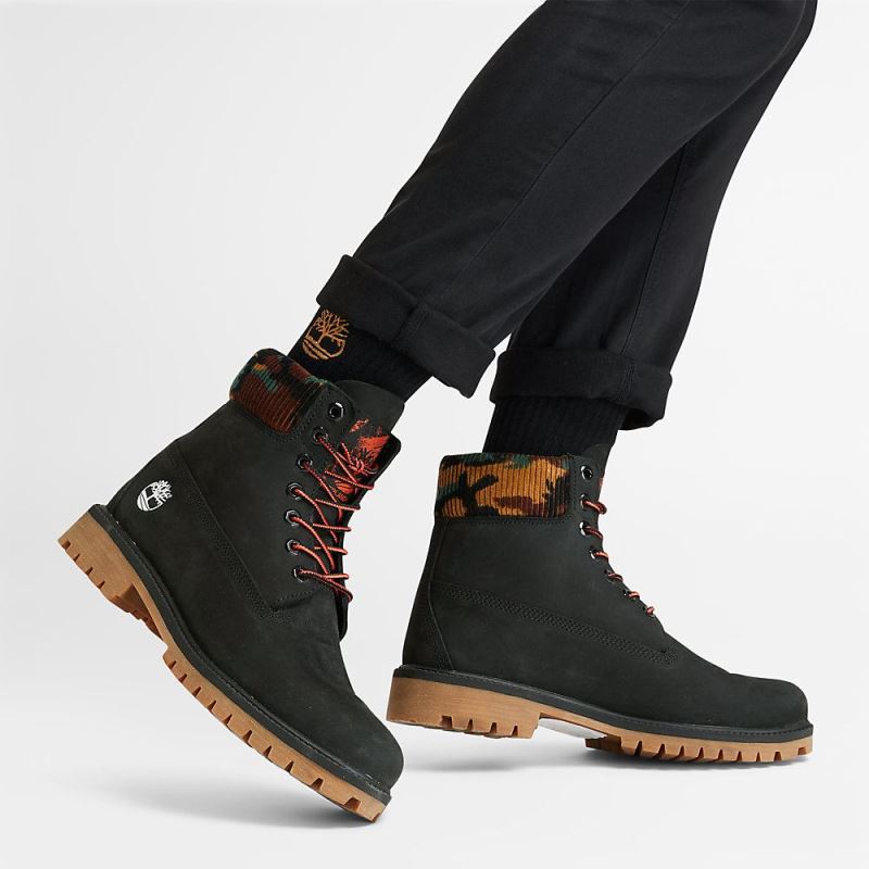 Timberland Heritage 6 Inch Winter Boot for Men in Black/Camo