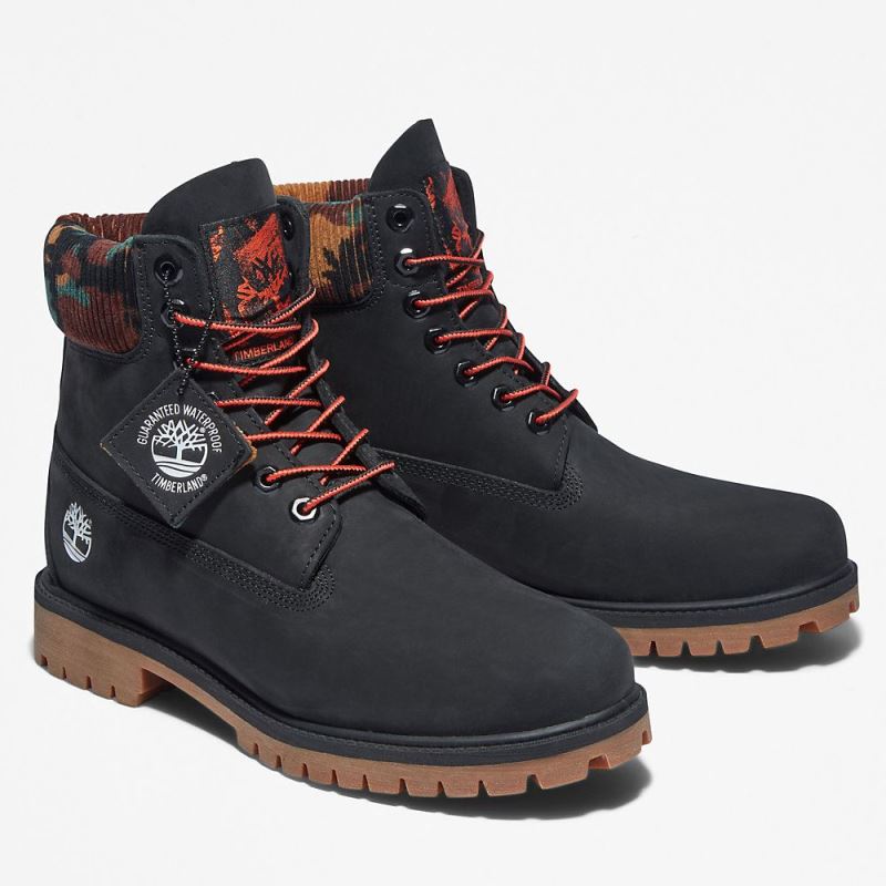 Timberland Heritage 6 Inch Winter Boot for Men in Black/Camo