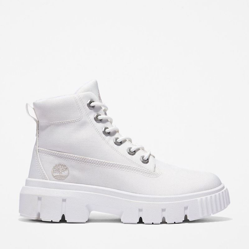 Timberland Greyfield Canvas Boot for Women in White