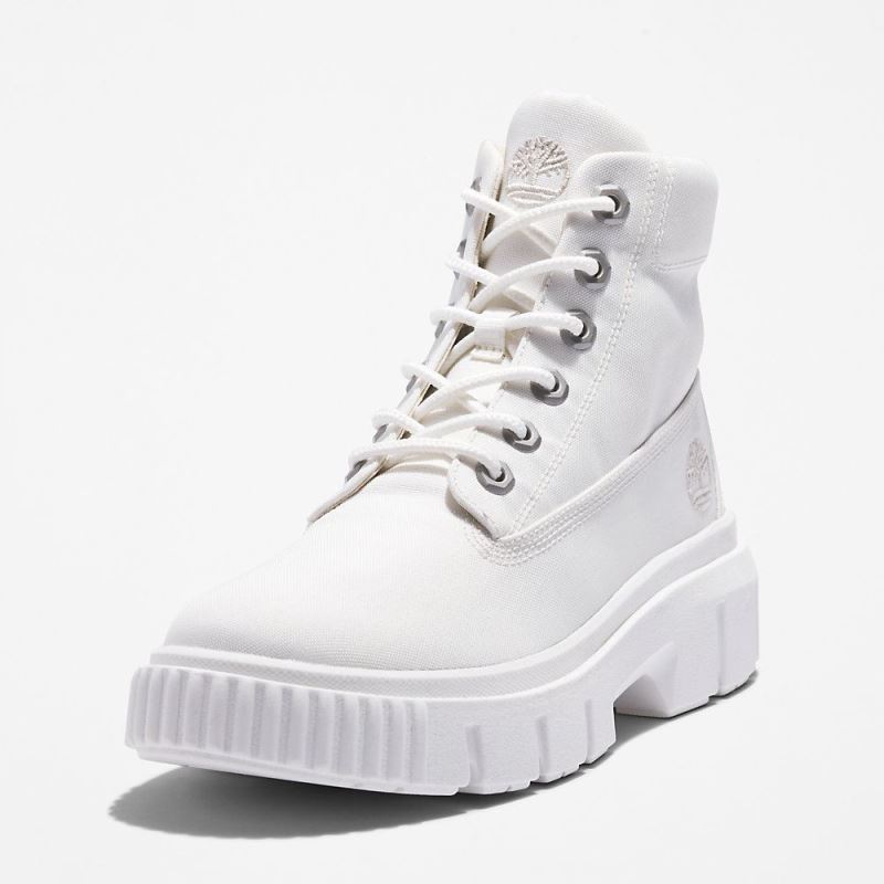 Timberland Greyfield Canvas Boot for Women in White