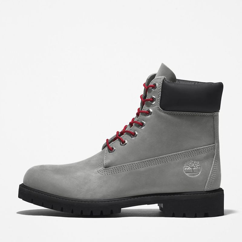 Timberland Timberland Premium? 6 Inch Boot for Men in Grey/Red