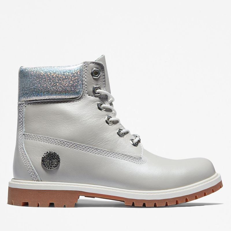 Timberland Heritage 6 Inch Boot for Women in Light Grey