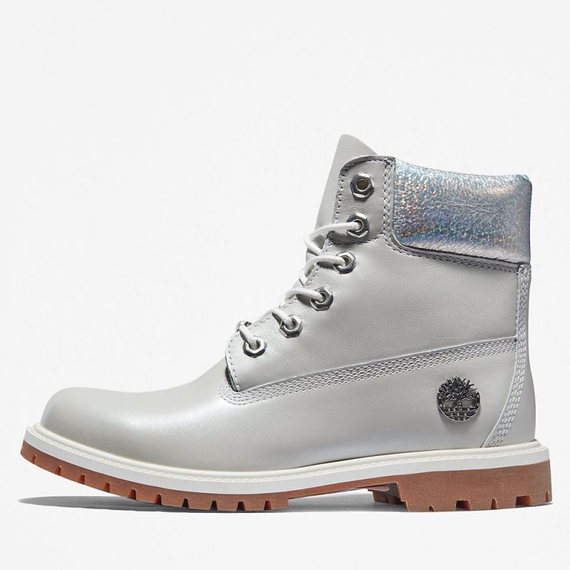 Timberland Heritage 6 Inch Boot for Women in Light Grey