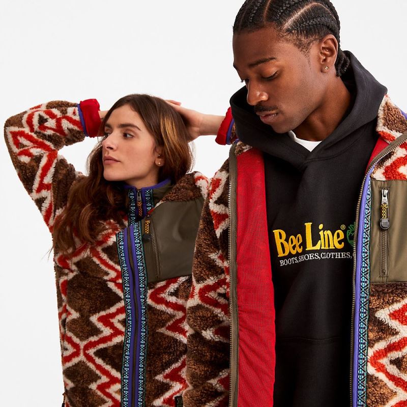 Timberland Bee Line x Fleece Jacket in Red