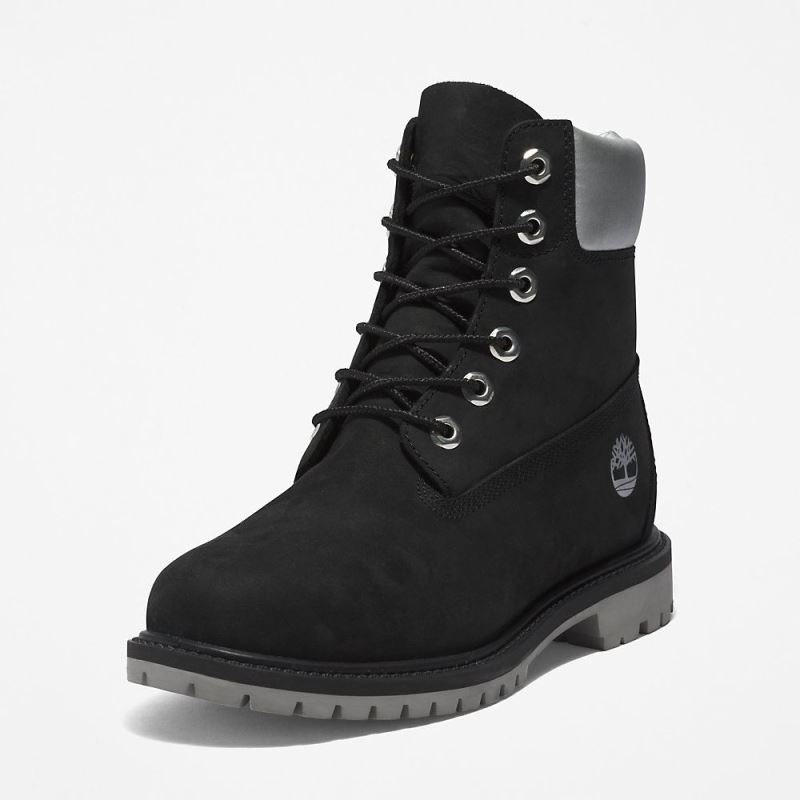 Timberland Heritage 6 Inch Boot for Women in Black/Silver