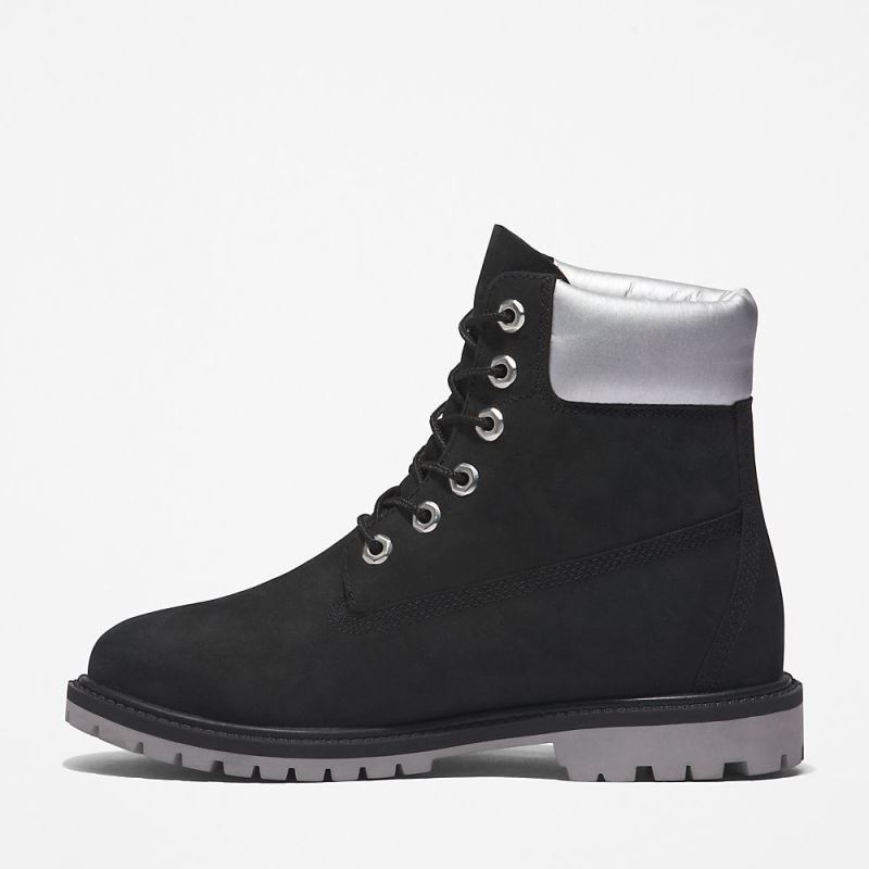 Timberland Heritage 6 Inch Boot for Women in Black/Silver