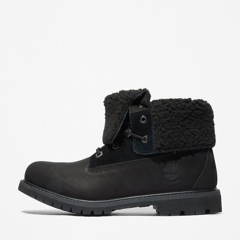 Timberland Authentic Fold-over Boot for Women in Black