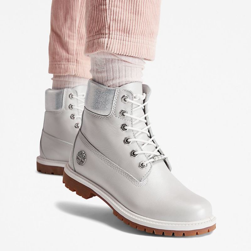 Timberland Heritage 6 Inch Boot for Women in Light Grey