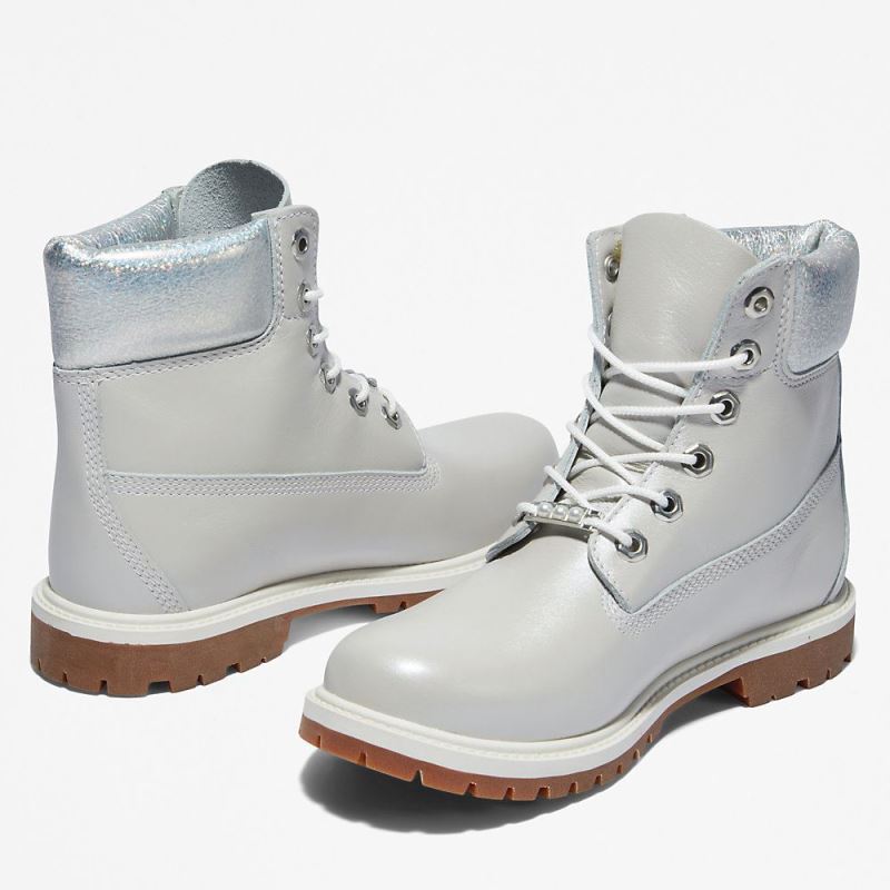 Timberland Heritage 6 Inch Boot for Women in Light Grey